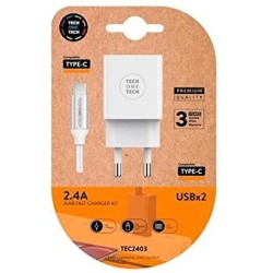 Double Wall Loader TechOnetech + USB-A Cable su USB-C 1m rivestito in