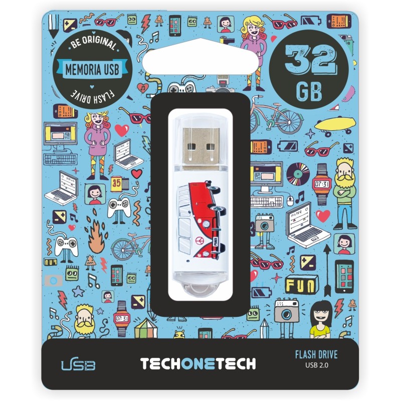 Camper van Techonetech van USB 20 32GB Pendrive Memoria