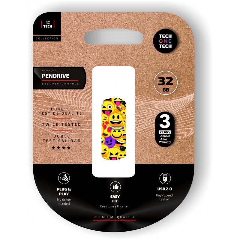 TechOnetech Clip Emoji Collage USB 20 32GB Pendrive Memoria