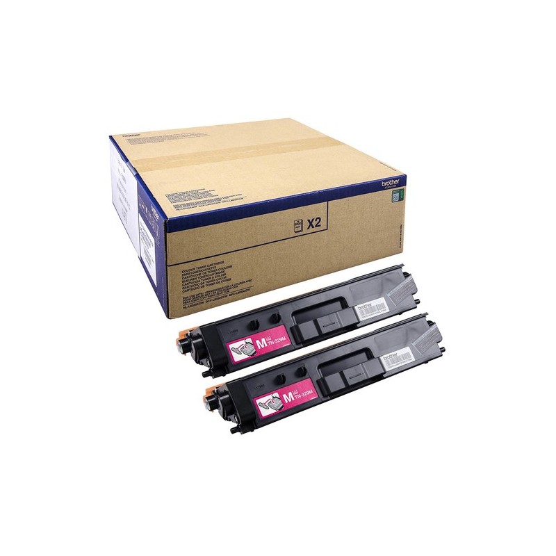 Brother TN-329MTWIN cartuccia toner 2 pz Originale Magenta