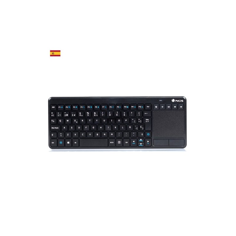 NGS TV Warrior QWERTY ES tastiera RF Wireless Spagnolo Nero