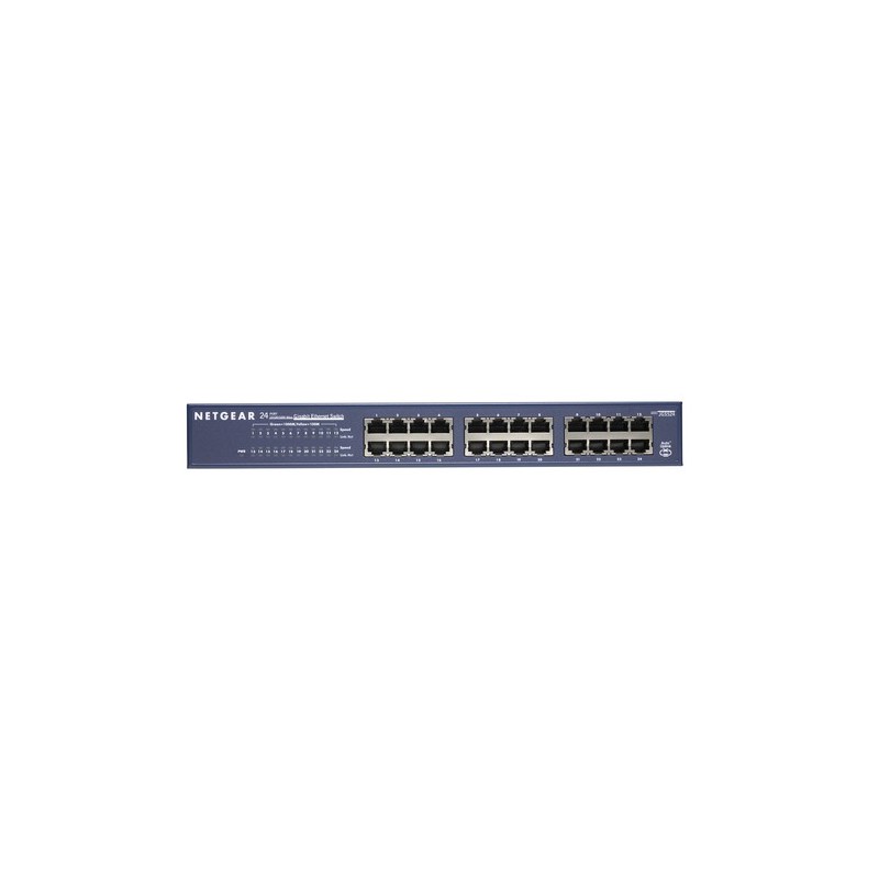 NETGEAR 24-port Gigabit Rack Mountable Network Switch Non gestito Blu