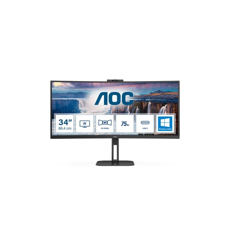 AOC V5 CU34V5CW 864 cm 34" 3440 x 1440 Pixel Wide Quad HD LED Nero