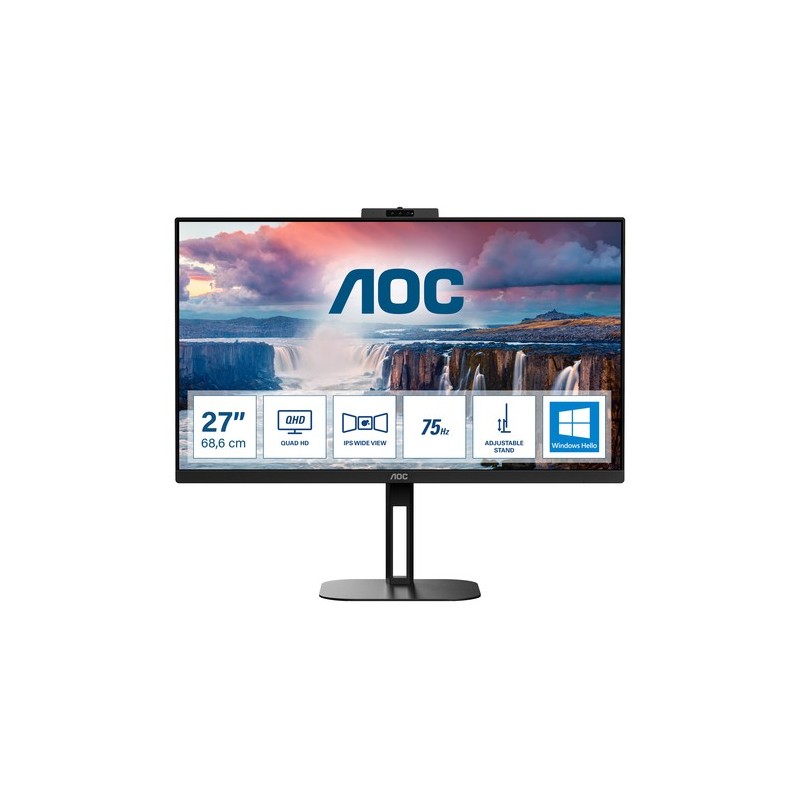 AOC V5 Q27V5CW 686 cm 27" 2560 x 1440 Pixel Quad HD LED Nero