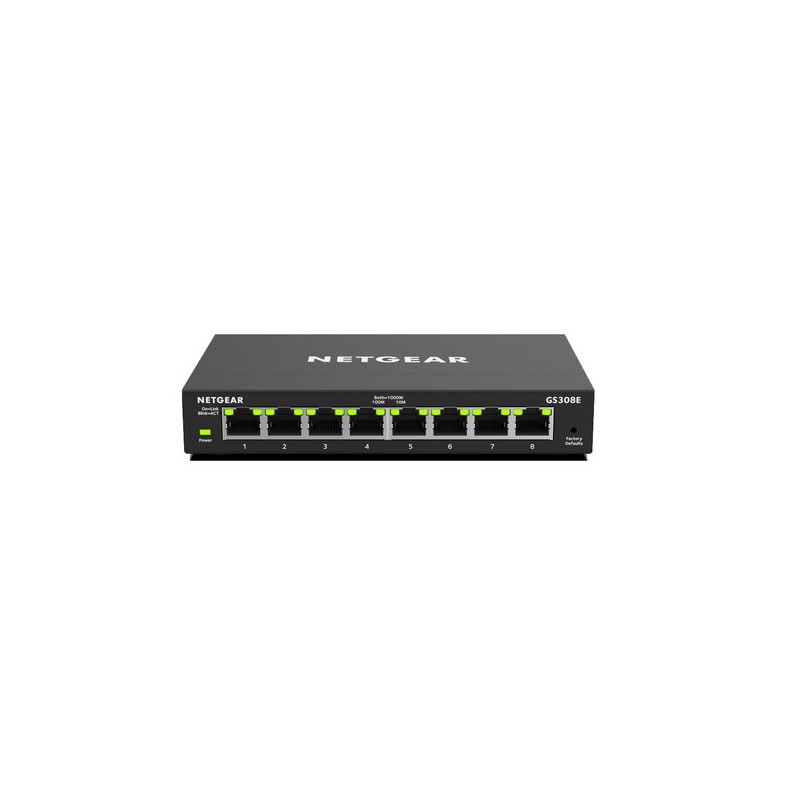 NETGEAR GS308E Gestito Gigabit Ethernet 10/100/1000 Nero