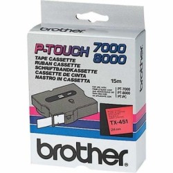 Brother TX-451 nastro per etichettatrice Nero su rosso