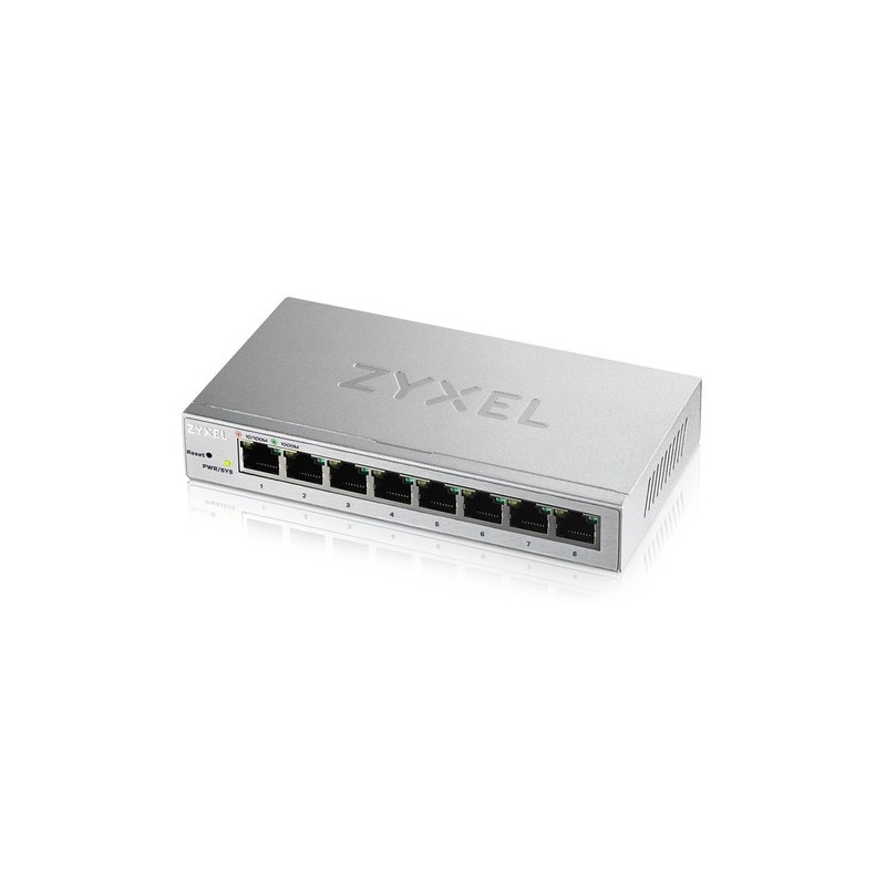 Zyxel GS1200-8 Gestito Gigabit Ethernet 10/100/1000 Argento