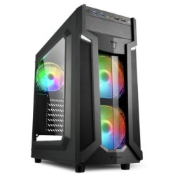 SHARKOON VG6-W RGB ATX-MIDI-Tower House senza alimentazione LED LED