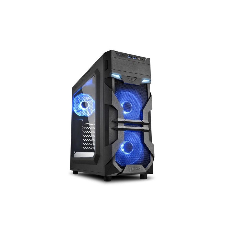 SHARKOON VG7-W Blue ATX-MIDI-Tower House senza alimentazione LED led