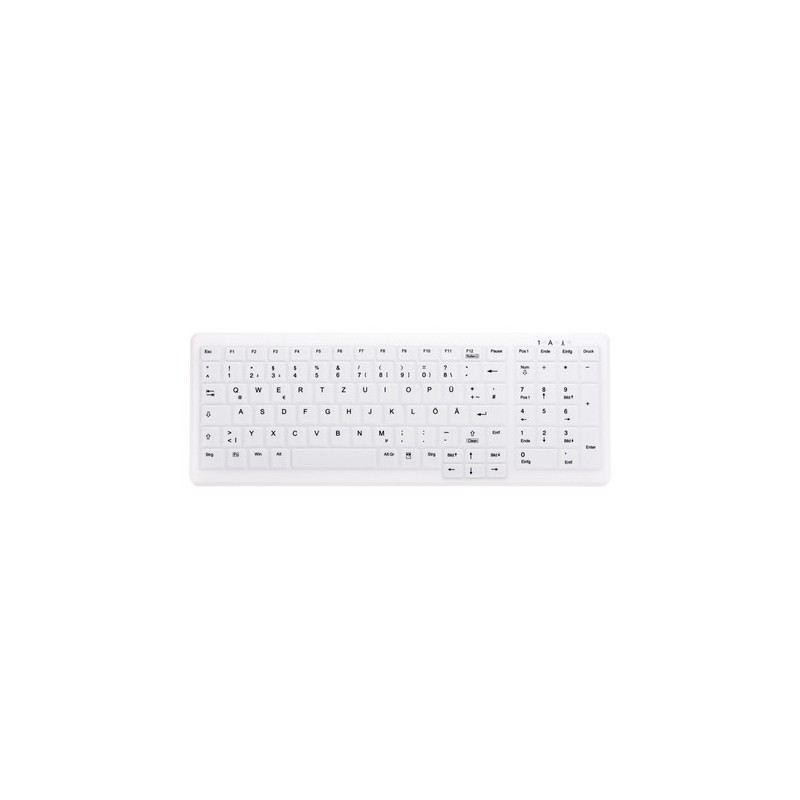 CHERRY AK-C7000 tastiera Wireless a RF + USB QWERTZ Tedesco Bianco