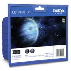 Brother LC-1280XLBKBP2DR cartuccia d'inchiostro 2 pz Originale Nero