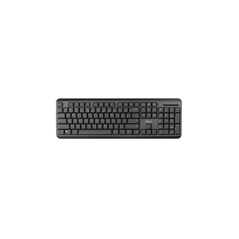 Trust TK-350 tastiera RF Wireless QWERTZ Tedesco Nero