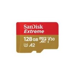 Sandisk Extremeâ®-128GB flash Memory Card MicroSDXC con adattatore