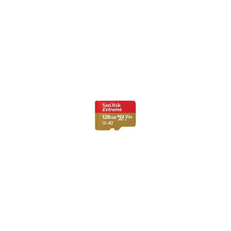 Sandisk Extremeâ®-128GB flash Memory Card MicroSDXC con adattatore