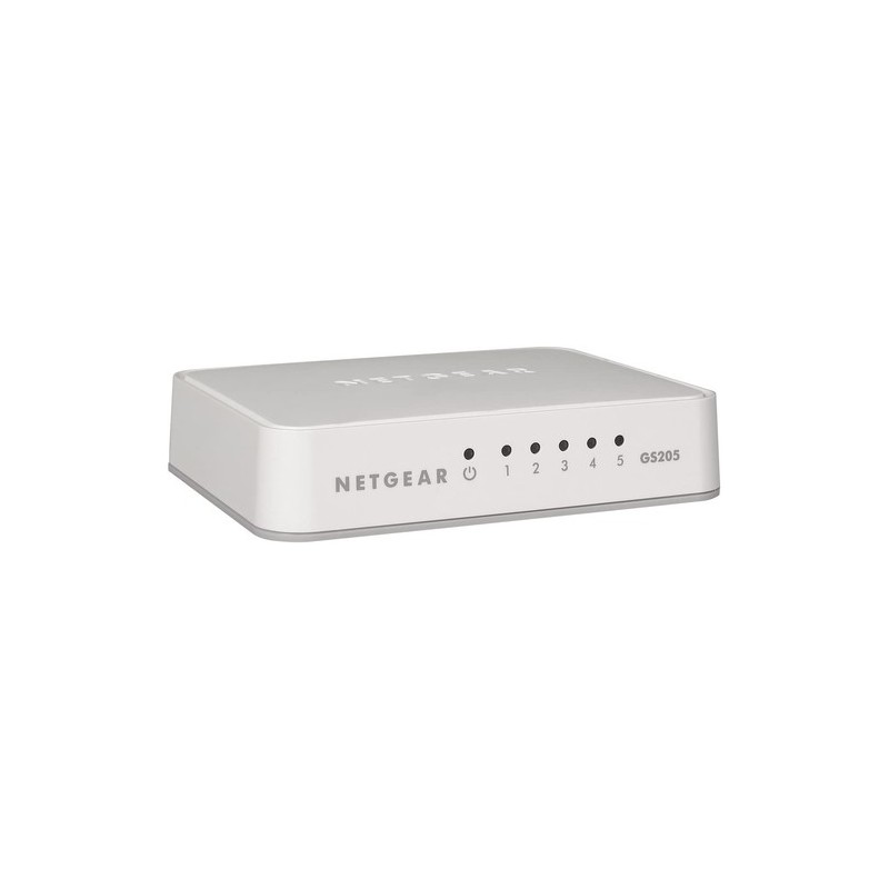 NETGEAR GS205 Non gestito Gigabit Ethernet 10/100/1000 Bianco