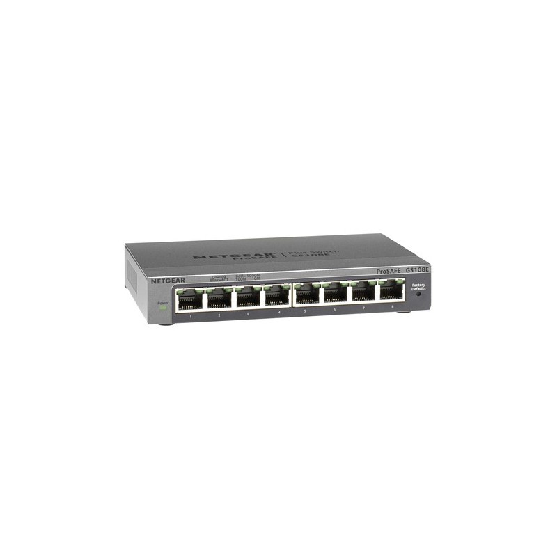 NETGEAR GS108E Gestito Gigabit Ethernet 10/100/1000 Nero