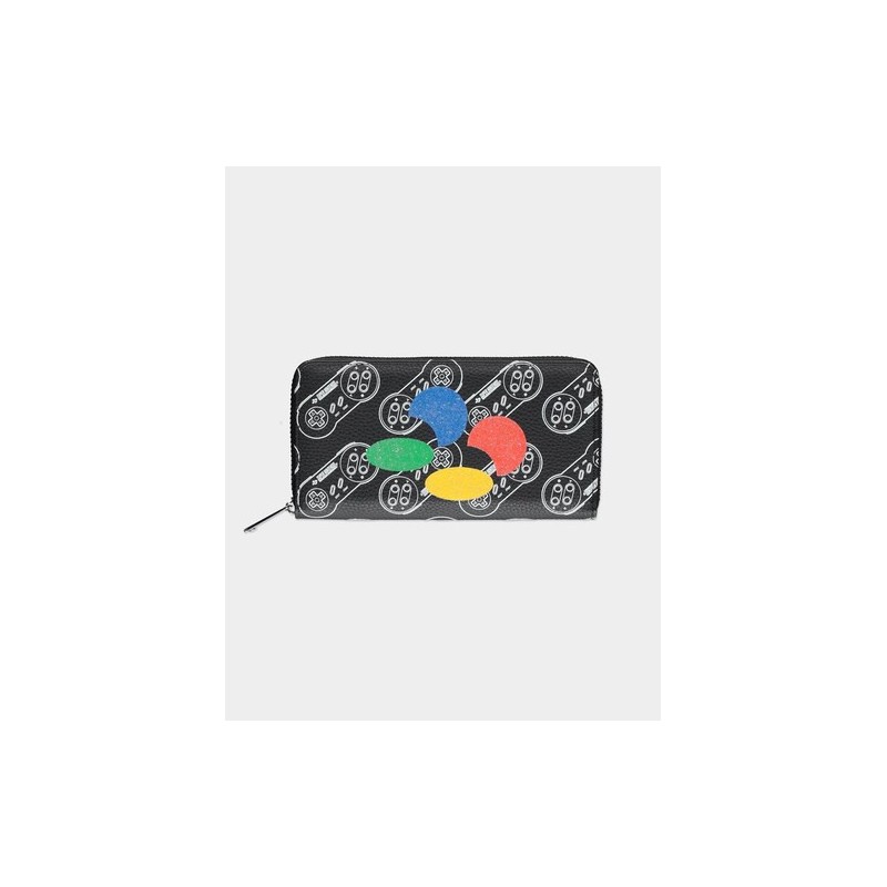 Nintendo SNES AOP Zip Around Wallet Multicolore