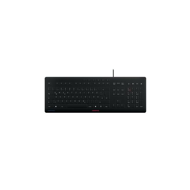 CHERRY Stream tastiera USB QWERTZ Tedesco Nero