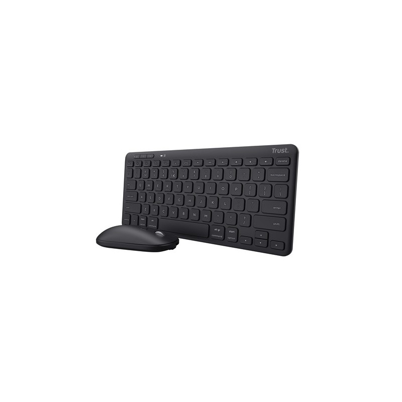 Trust Lyra tastiera Mouse incluso RF senza fili + Bluetooth QWERTY It