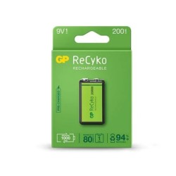 GP RECYKO RICAGABLE PILA 200MAH 9V - Precarged - Ciclo di vita fino