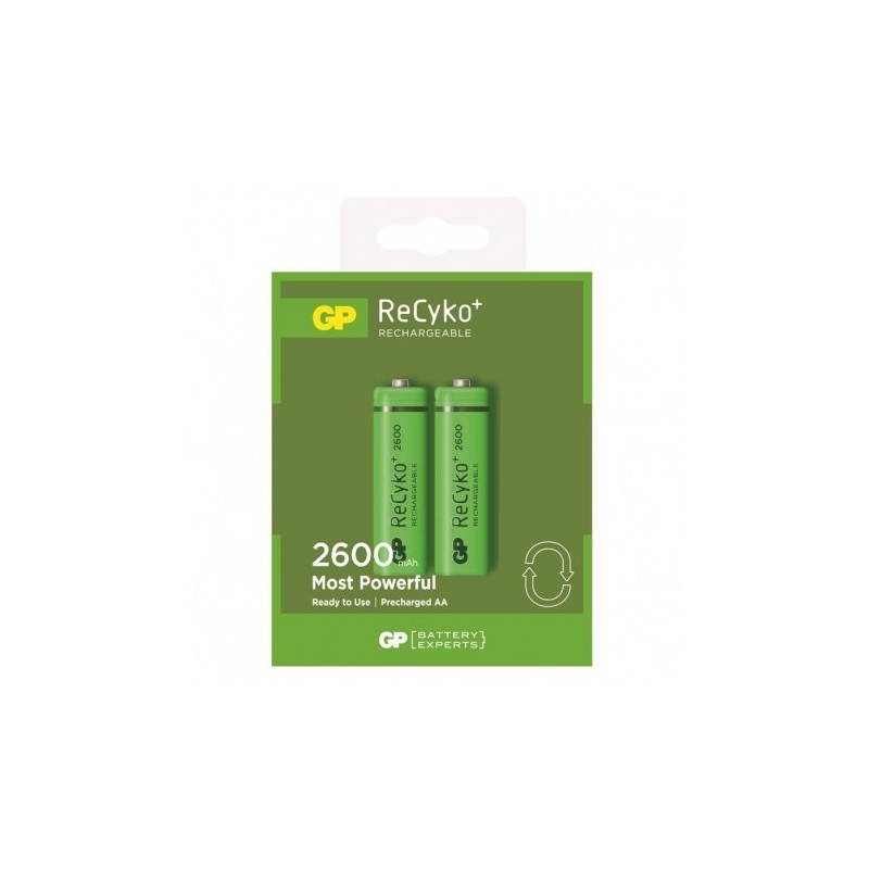 GP RECYKO pacchetto di 2 batterie ricaricabili 2600 mAh AA 12 V - Pr