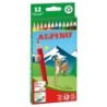 Pacchetto alpino di 12 penne a colori esagonali - miniera resistente