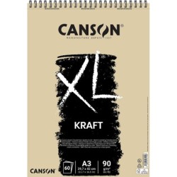 CANSON XL KRAFT RAYADO BLOC DRIVO CON 60 fogli A3 - Microperforado Sp