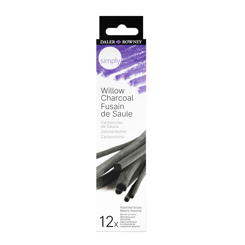 Daler Rowney semplicemente confezionano 12 Carboncillos Willow