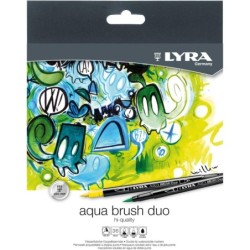 Lyra Aqua Brush Duo Pacco di 36 marcatori a doppio tip - Strokes 2 e