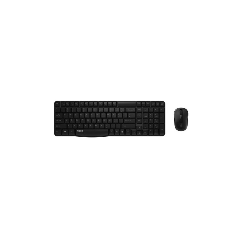 Rapoo X1800S tastiera Mouse incluso RF Wireless QWERTZ Tedesco Nero