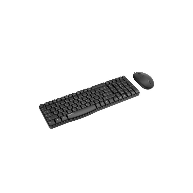 Rapoo NX1820 tastiera Mouse incluso USB QWERTZ Tedesco Nero