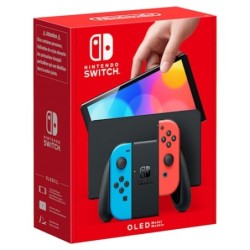Nintendo Switch modello Oled Rosso neon/Blu neon schermo 7 pollici
