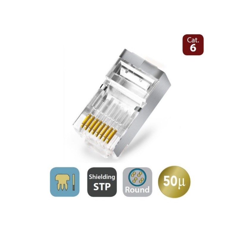 PLUG RJ45S CAT6 CAVO SOLIDO CF10