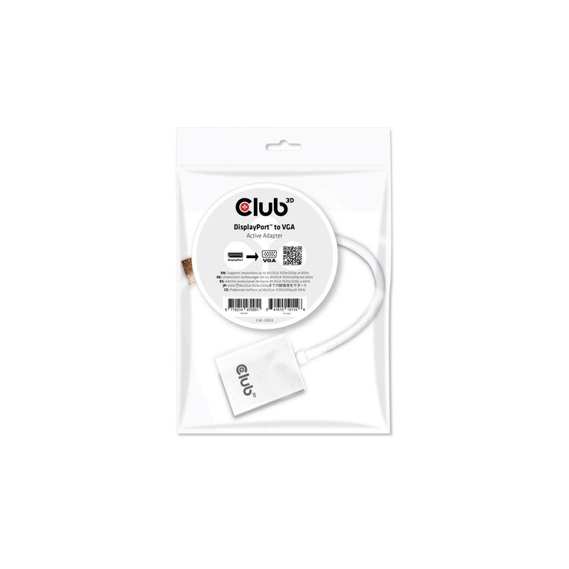 CLUB3D Displayport to VGA Active Adapter