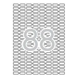 Etichette bianche rimovibili applicabili gioielli 450 x 80mm 25 fog