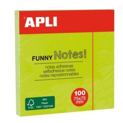 Note adesive applicate divertenti 75x75mm - blocco da 100 fogli - ade