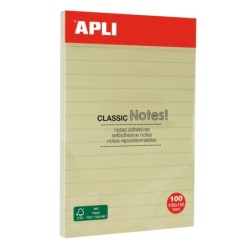 Applici Classic Adesive Notes con linee 100x150mm - blocco da 100 fog