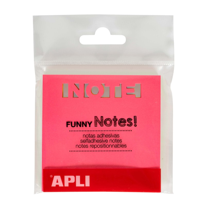 Apli Note Adesive Fustellate Note 75x75mm Blocco 75 Fogli - 3 Colori