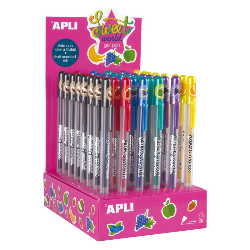 APPI Sweet World Gel Pen Expositor - 48 boligrafi di bowling inchiost