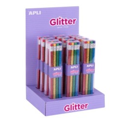 Collezione glitter apli Penship grafit con gomma - 2mm Hb - 12 pacchi