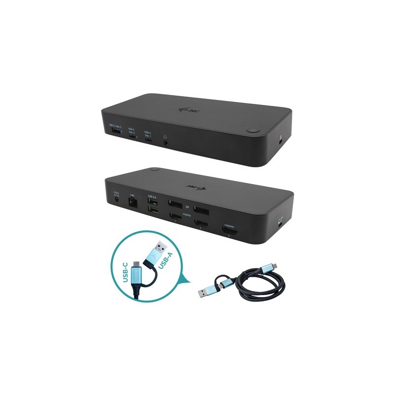 i-tec USB 30 / USB-C / Thunderbolt 3x 4K Docking Station + Power De