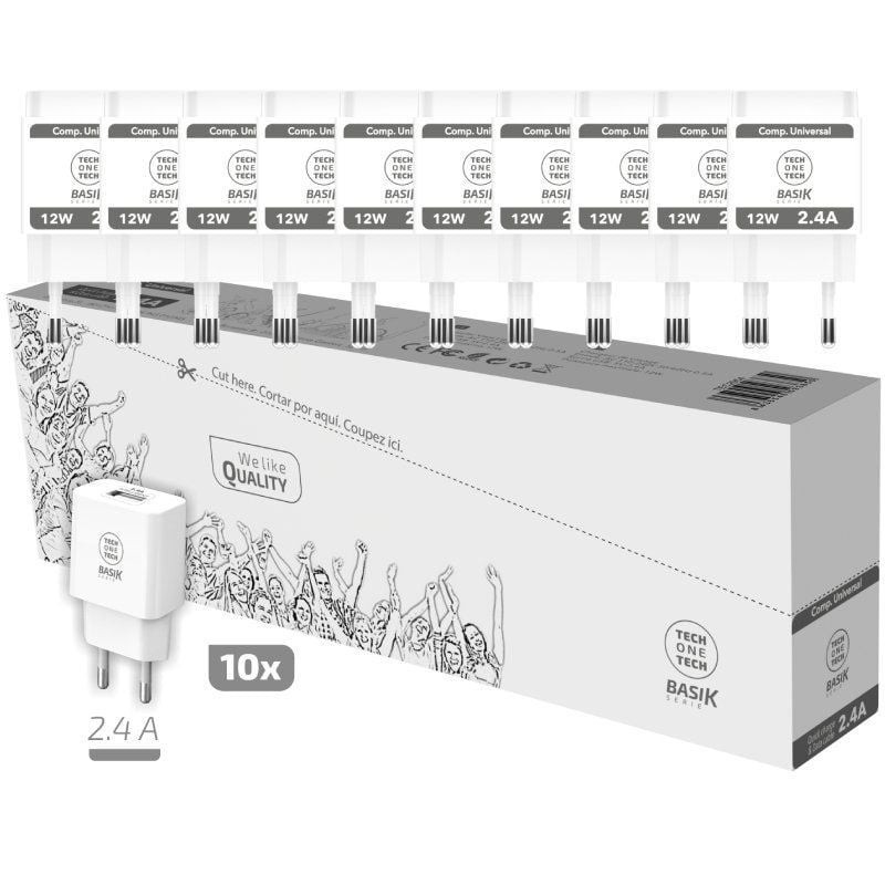 Pacchetto Basik Basik di 10 carico a parete 1 Porta USB 12W