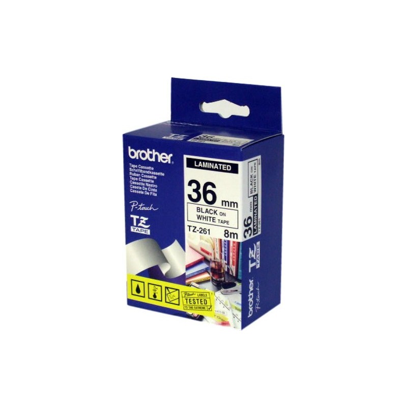 Brother TZ-261 nastro per etichettatrice Nero su bianco