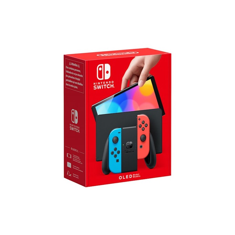 Nintendo Switch modello Oled Rosso neon/Blu neon schermo 7 pollici