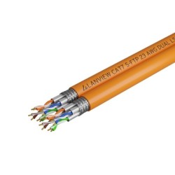 Cat7 S-FTP Network Cable Dual - 2x4x2xAWG23 LSZH Orange - 500m - Wa