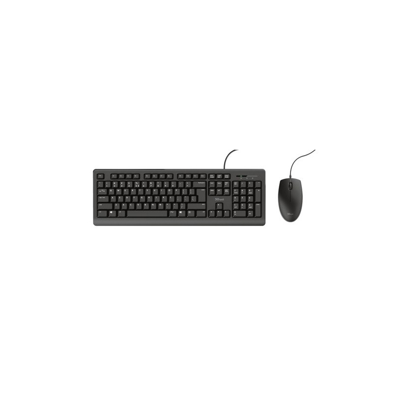 Trust Primo tastiera Mouse incluso USB QWERTY Inglese Nero