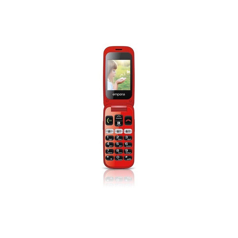 Emporia ONE 61 cm 24" 80 g Nero Rosso Telefono per anziani