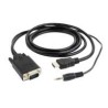 CableXpert Adattatore da HDMI a VGA/audio a porta singola nero A-HDMI