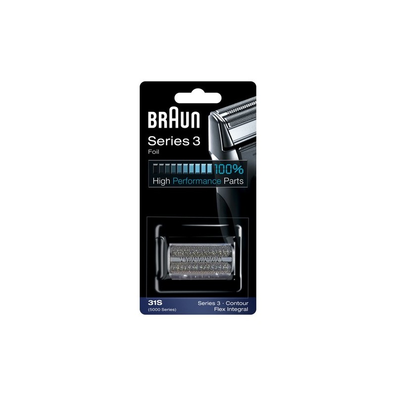 Braun Series 3 Testina di ricambio 31S color argento - Compatibile co