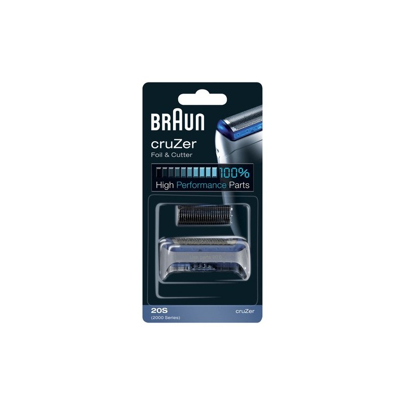 Braun CruZer Testina Di Ricambio 20S Color Argento - Compatibile Con